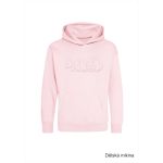 Mikina volnočasová s 3D výšivkou na hrudníku SKVD baby pink vel. XXL