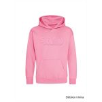 Mikina volnočasová s 3D výšivkou na hrudníku SKVD candyfloss pink vel. 9-11 let