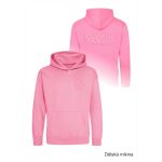 Mikina volnočasová s 3D výšivkou levé prso a záda SKVD candyfloss pink vel.12-13 let