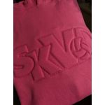 Mikina volnočasová s 3D výšivkou levé prso a záda SKVD candyfloss pink vel.12-13 let