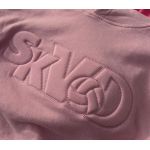 Mikina volnočasová s 3D výšivkou na hrudníku SKVD baby pink vel. XXL