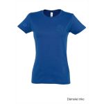 Tričko volnočasové dámské s 3D výšivkou balónu SKVD royal blue vel.XXL